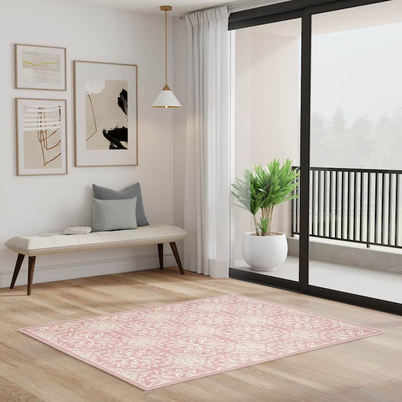 Nourison Jane Floral Medallion Indoor only Area Rug