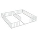 preview thumbnail 50 of 52, Twin Size Wood Double Floor Bed with Guardrails For Toddlers