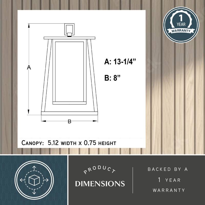 Blackwell Cage Frame 1 Light Black Outdoor Pendant Lantern Clear Glass - 8-in W x 13.25-in H x 8-in D