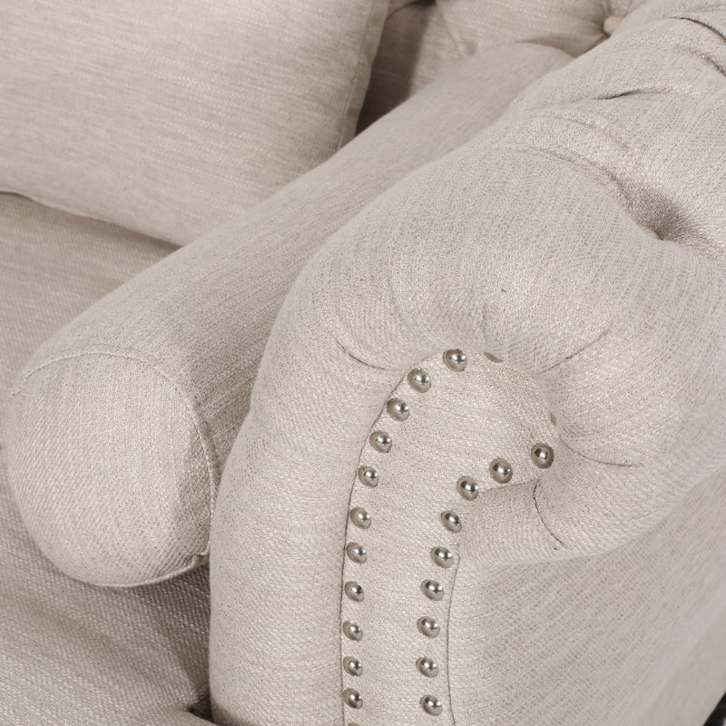 Wellston Tufted Double Chaise Lounge by Christopher Knight Home