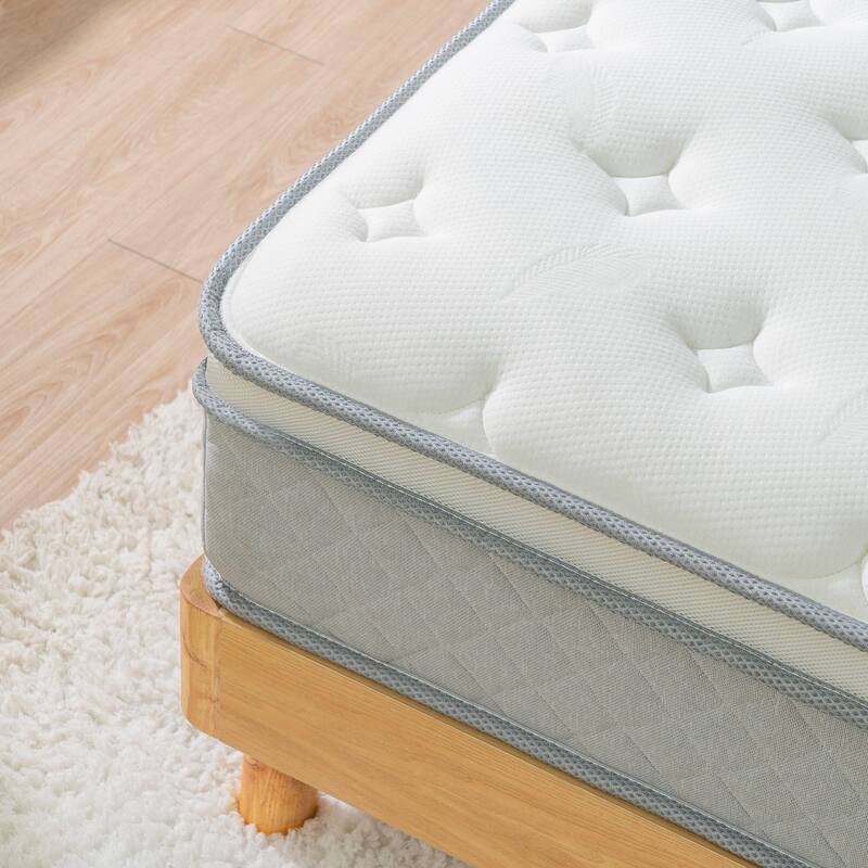 14 Inch Breathable Cool Cover Memory Foam Individual Pocket Spring Hybrid Mattress