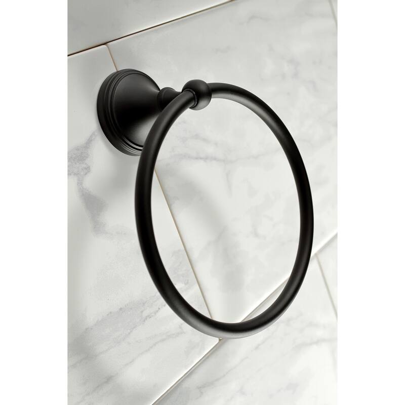 Naples 18-Inch and 24-Inch Towel Bar Bathroom Accessory Set in Black