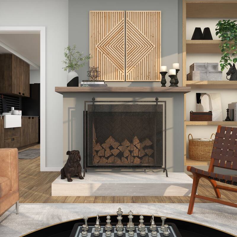 Brown Polystone Distressed Sitting Bulldog Sculpture