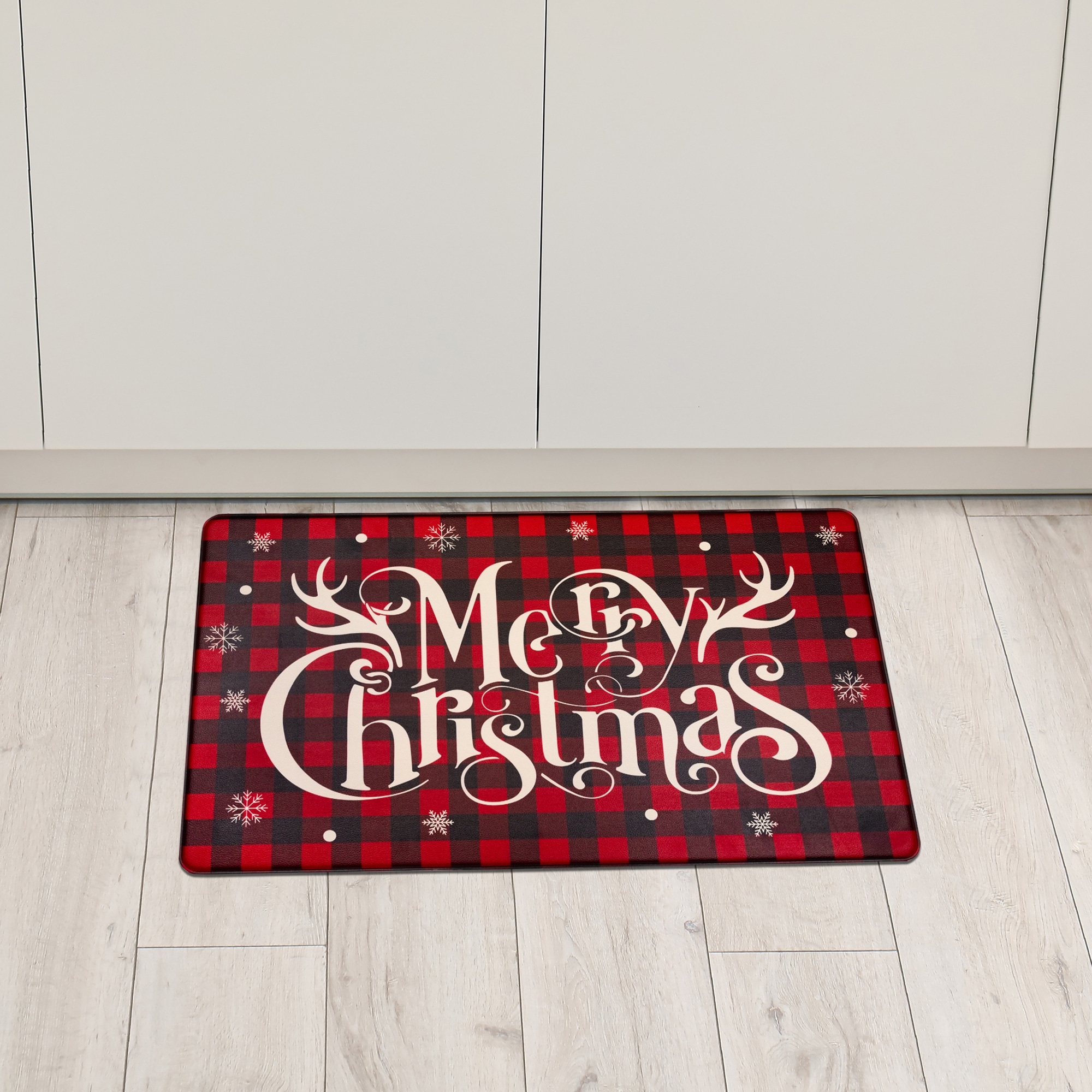 Plaid Merry Christmas Kitchen Comfort Anti-Fatigue Floor Mat - 17.75" x 29.5" - 17.75" x 29.5"