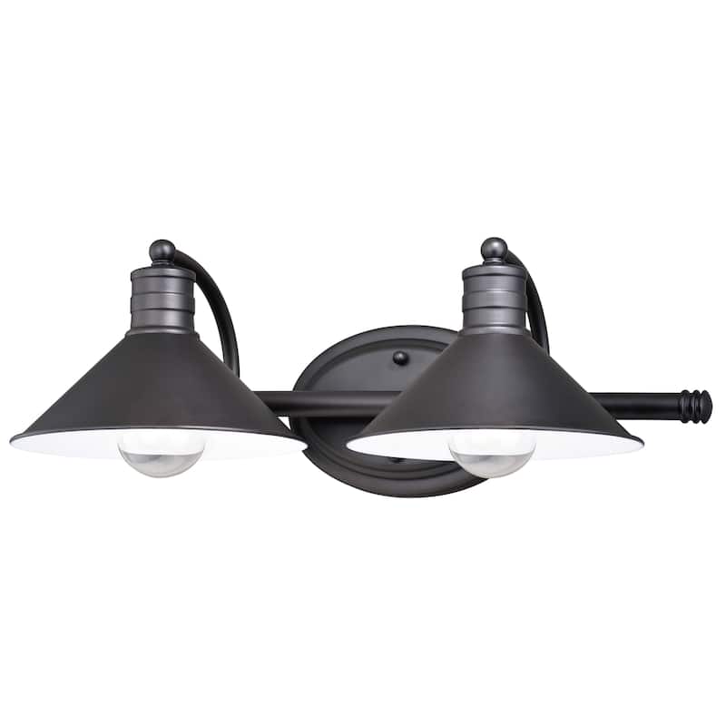 Akron 2 Light Farmhouse Barn Bathroom Vanity Fixture