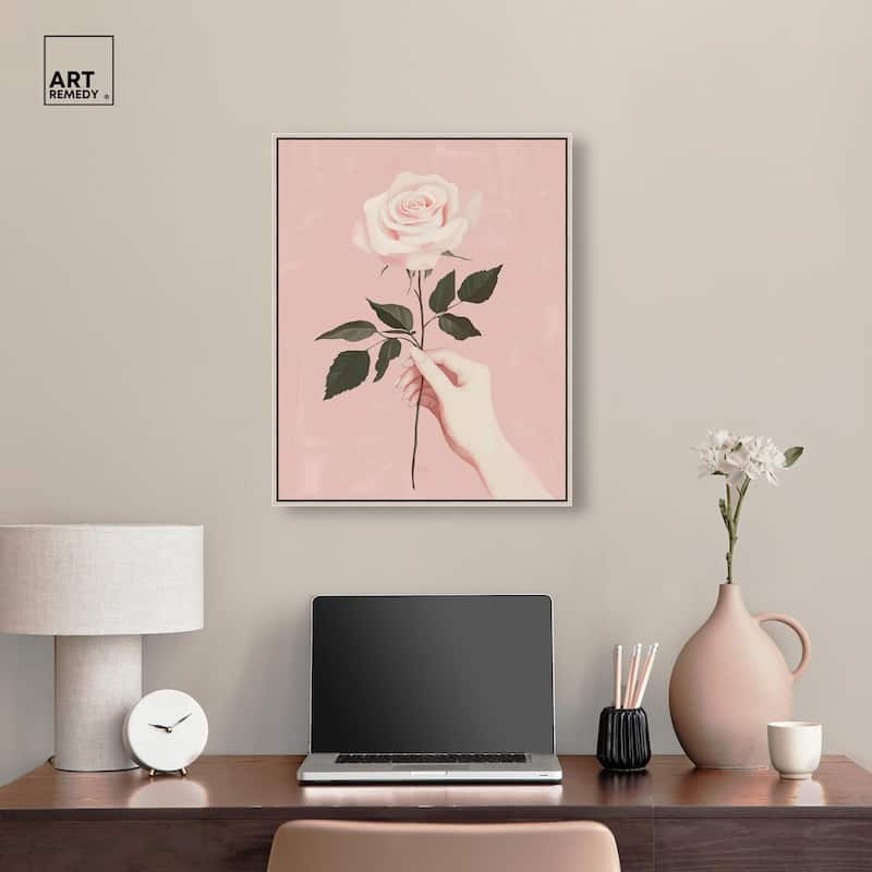 Gift of a Rose Canvas by Art Remedy