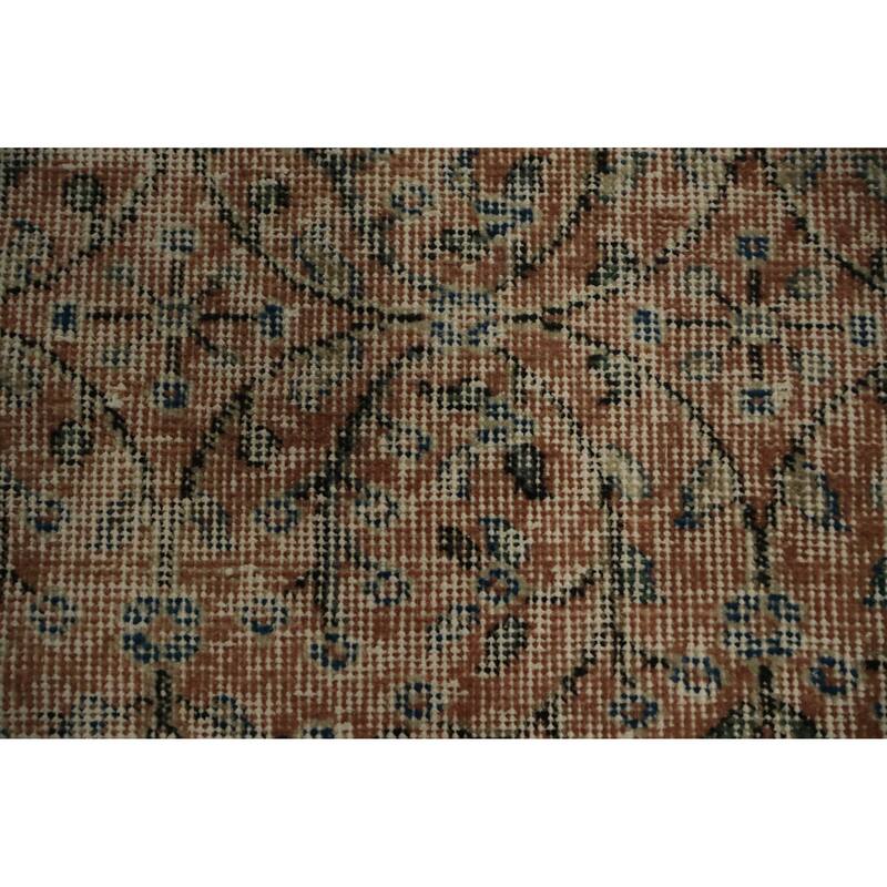 Hand Knotted Oriental 100% Wool Carpet Transitional All-Over Oranges & Rust Anatolian Area Rug - 8' 1'' X 5' 2''