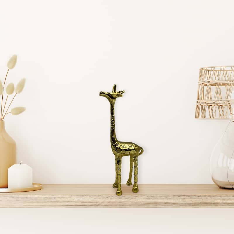 Decorative Handmade Aluminum 13 inch Giraffe Sculpture - 4.5 x 2 x 13 in