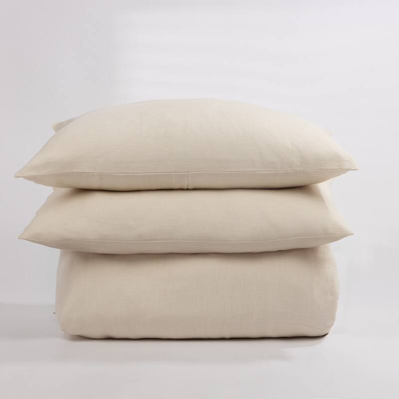 Manoli, Linen, Ivory, Duvet Cover Set