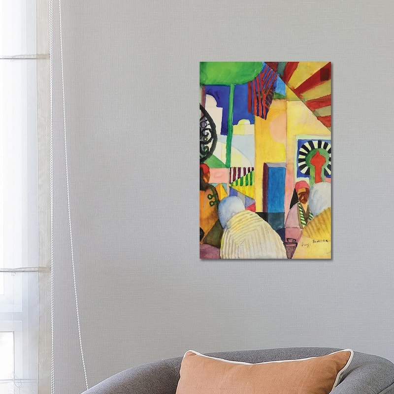 iCanvas "In the Bazaar, 1914 " by August Macke Canvas Print - 26x18x1.5