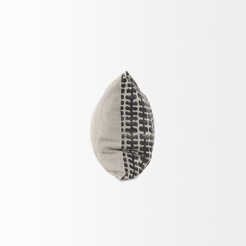 Light Gray and Black Throw Pillow Cover