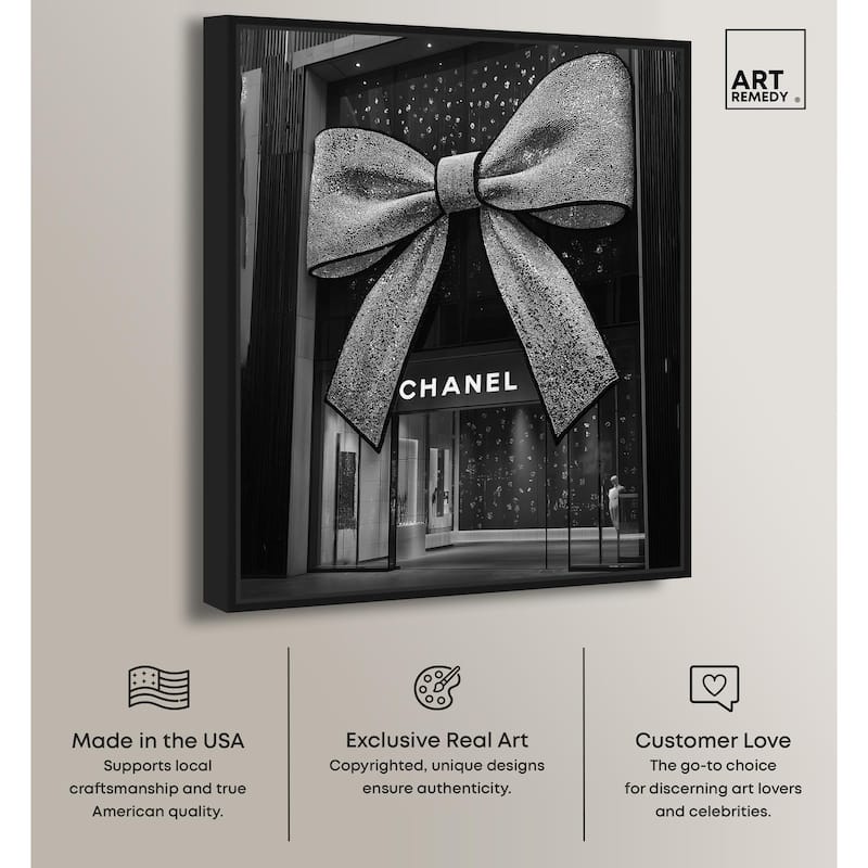 Big Bow Noir Store Canvas by Art Remedy