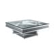 preview thumbnail 6 of 5, 31.5" Modern Mirrored Coffee Table with Square Glass Tabletop and Sturdy Base for Living Room - 1-Piece