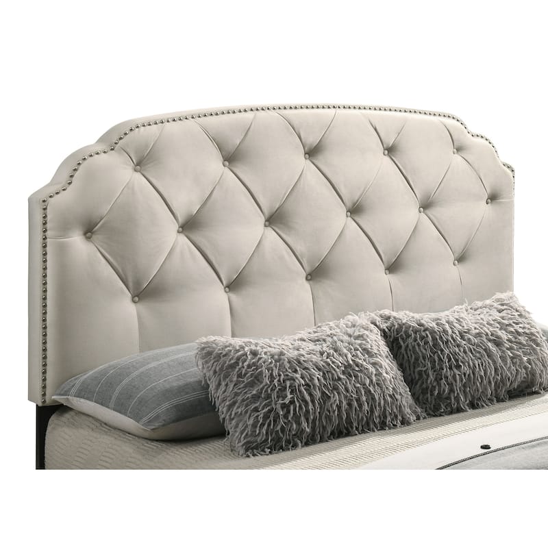 Marianna 4-drawer Upholstered Storage Bed Cream