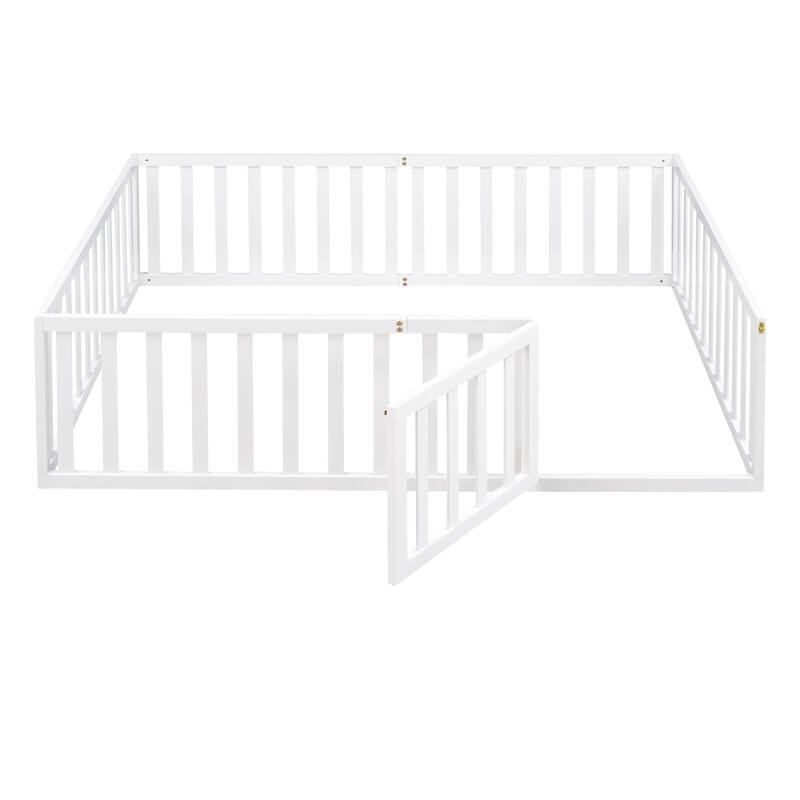 Wood Daybed Frame with Fence