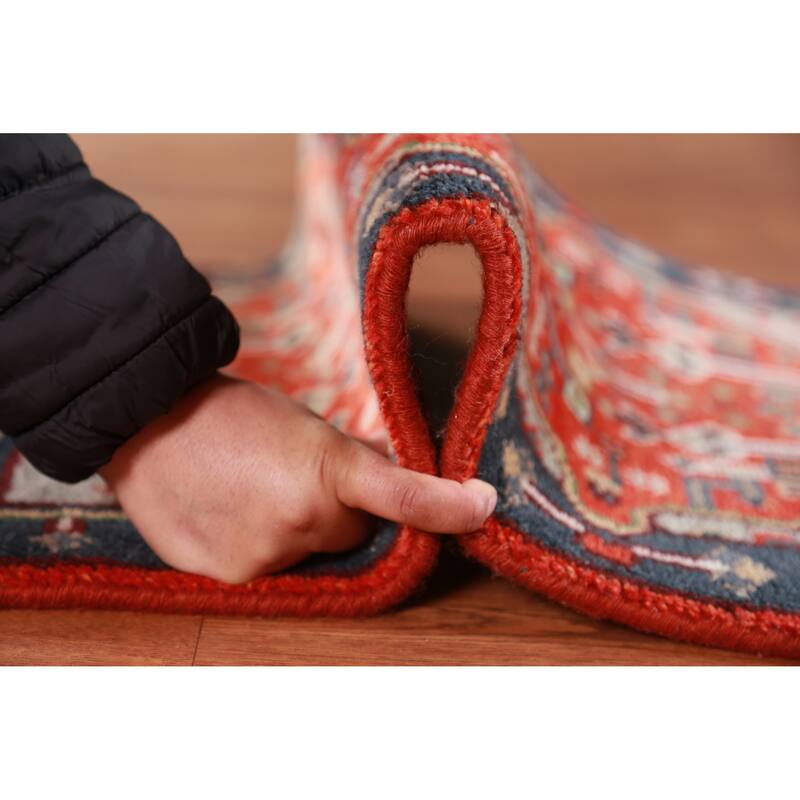 Hand Knotted Oriental 100% Wool Carpet Traditional Medallion Oranges & Rust Kazak Area Rug - 3' 0'' X 2' 0''