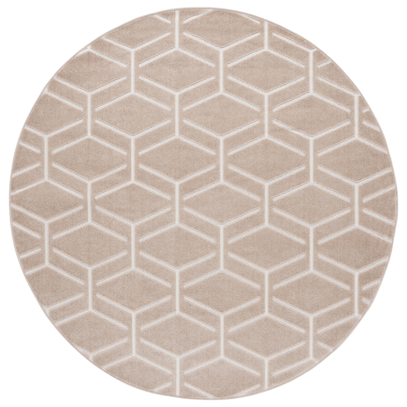 SAFAVIEH Stella Indalecia Modern & Contemporary Rug - 6'7" Round - Beige