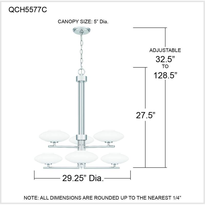 Chenal 6-Light Polished Chrome Chandelier - Polished Chrome