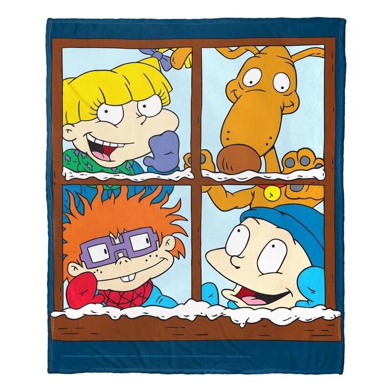 Nickelodeon Rugrats Winter Window Silk Touch Throw Blanket