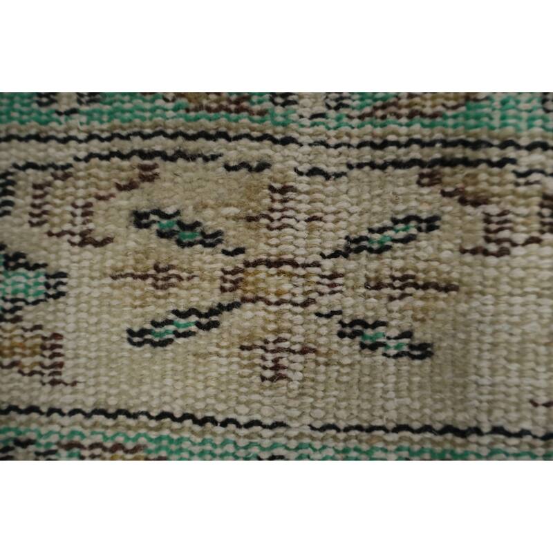 Hand Knotted Oriental 100% Wool Carpet Transitional Floral Beige & Ivories Anatolian Area Rug - 8' 10'' X 5' 11''