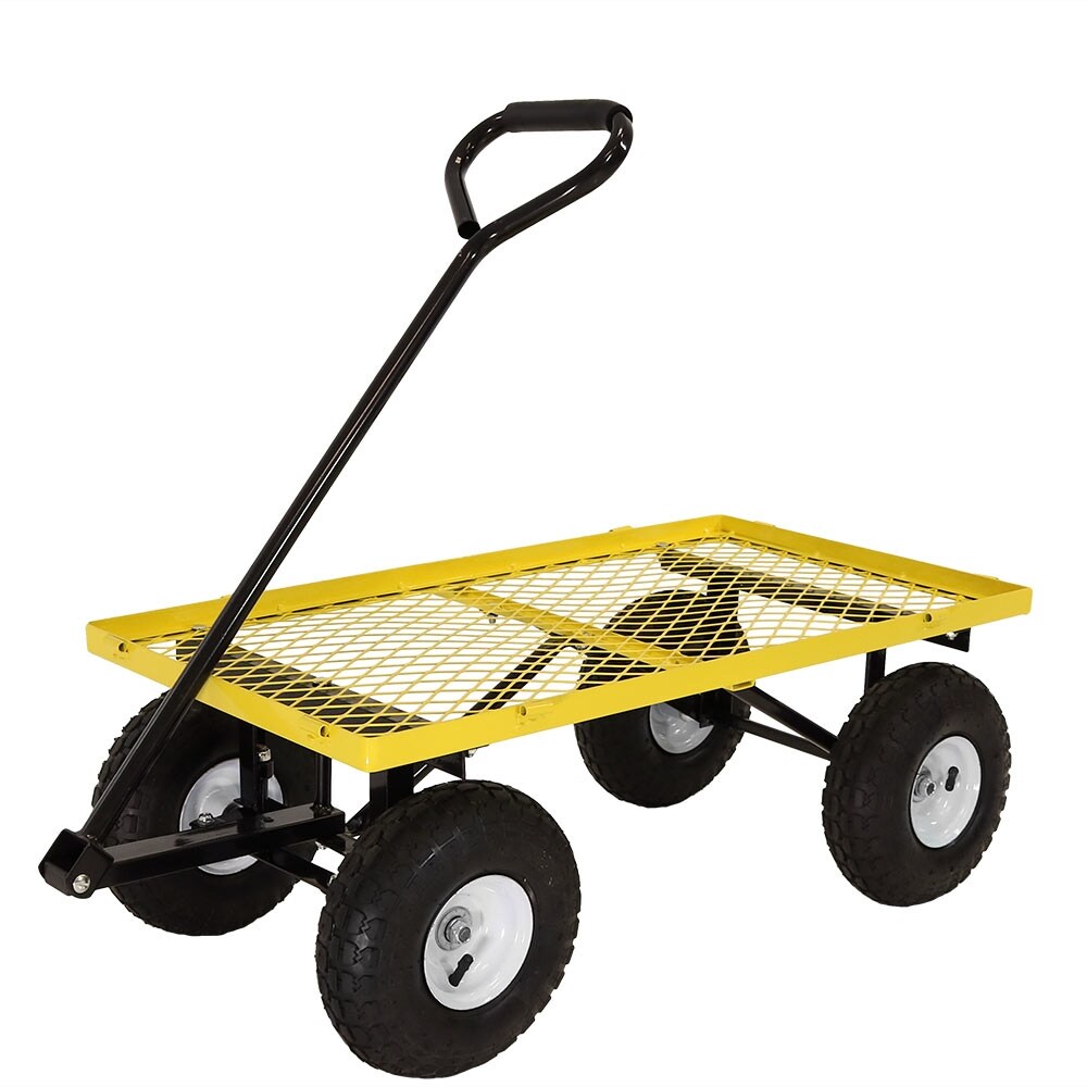 Utility Cart w/ Folding Sides & Liner 400lb Capacity - Multiple