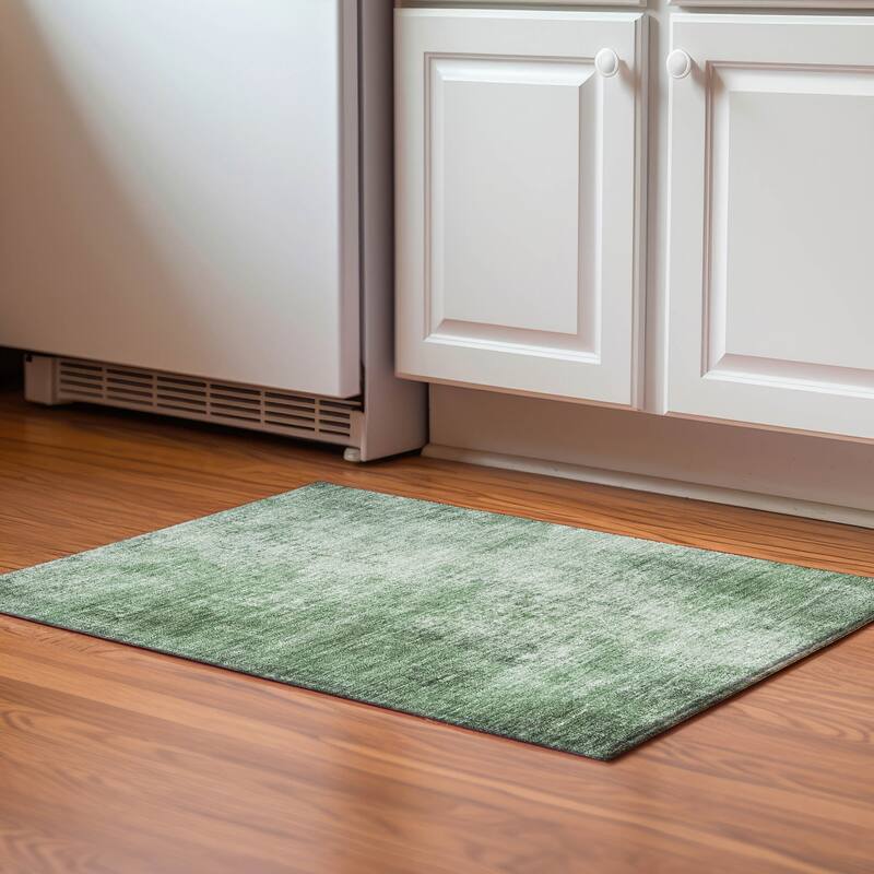 Premium Washable Super Soft Mayfield Rug - Green - 1'8" x 2'6"