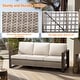 preview thumbnail 21 of 29, Cozywor Wicker Outdoor Patio Sofa Steel Frame with Beige Cushions