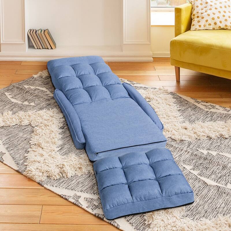 Folding Floor Massage Chair with Adjustable Backrest and Armrests