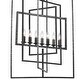 preview thumbnail 3 of 3, Capri 7 Light Raw Steel Chandelier - 24'' W x 38'' H x 21.75'' D