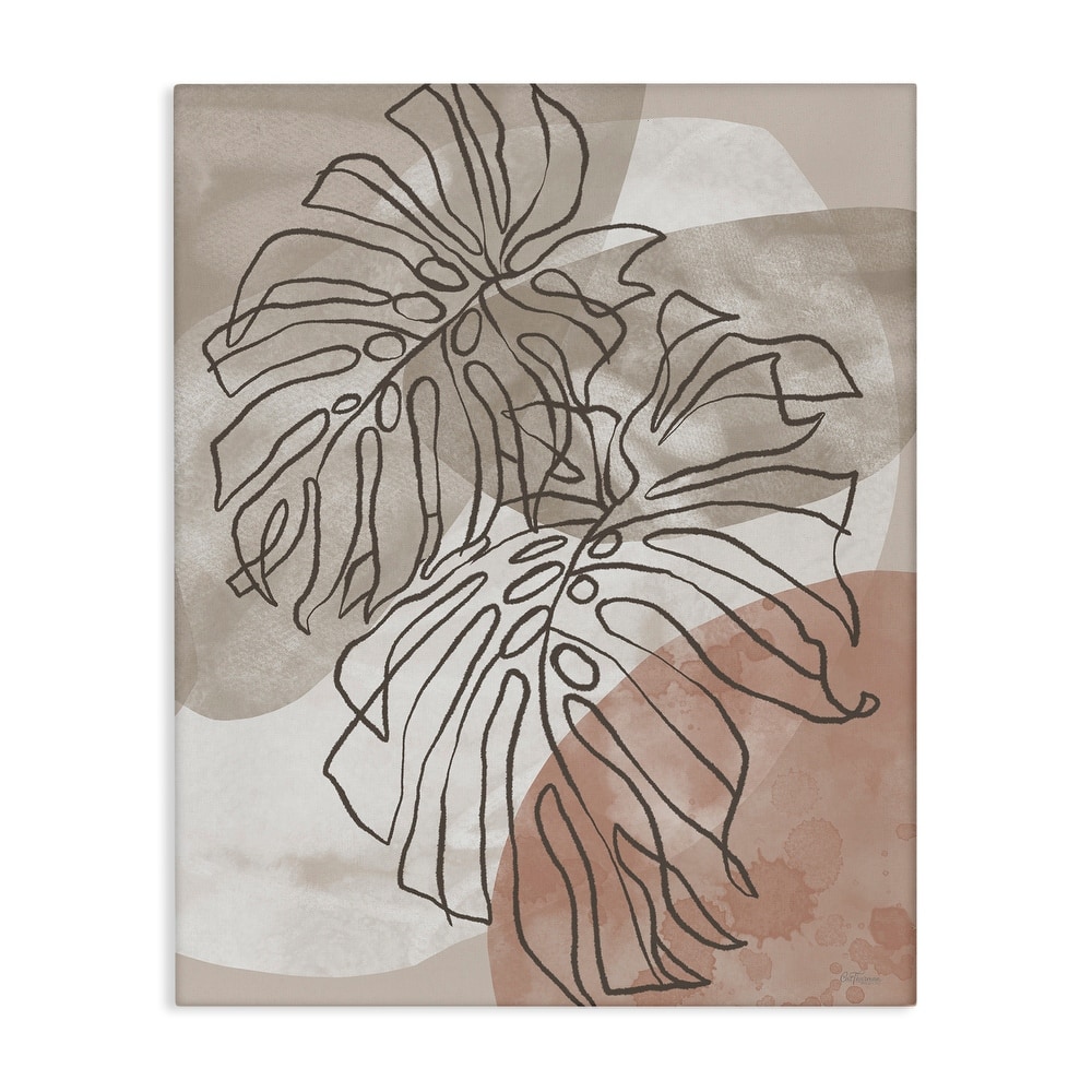 Stupell Leaf Outlines in Earth Tones Canvas Wall Art Design By Cat Thurman Designs