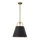 preview thumbnail 87 of 91, Mid Century 4-Light Conical Fabric Shade Lantern Pendant Ambient Light