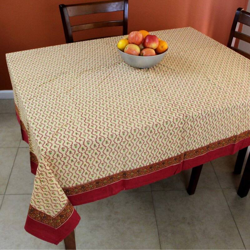 Exquisite Floral Vine Cotton Tablecloth Collection