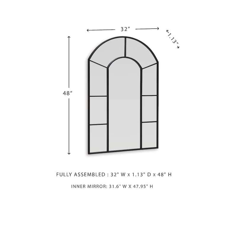 Signature Design by Ashley Evengton Black Accent Mirror - 32"W x 1.13"D x 48"H