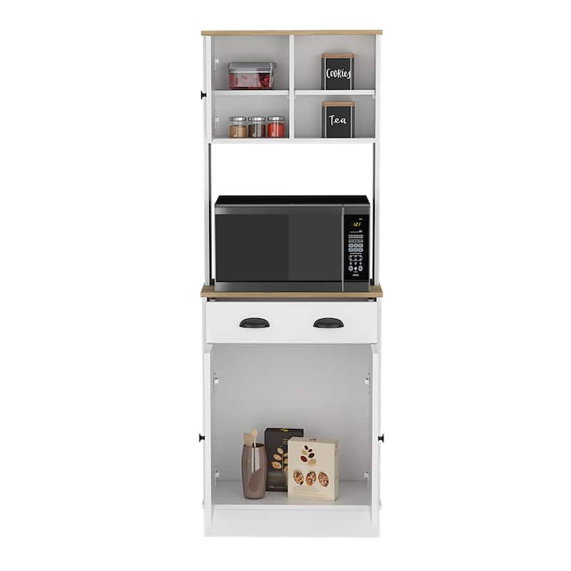 Microwave Storage Stand with 3-Doors and Drawer Arlington