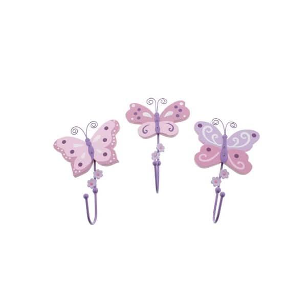 Shop Koala Baby Butterfly Wall Decor 3pc Nursery Pink Purple