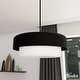 preview thumbnail 1 of 7, Hunter Station Modern Minimalist Pendant - Mid-Century, Retro, Transitional 24" 4 Light - Natural Iron
