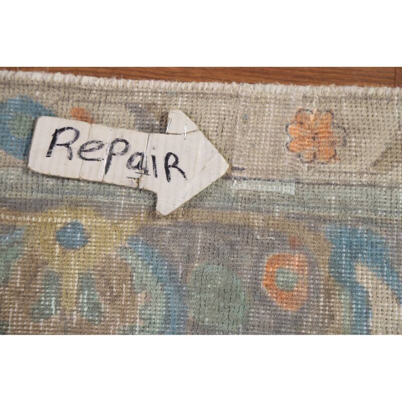 Hand Knotted Oriental 100% Wool Carpet Traditional Medallion Yellow & Gold Tabriz Area Rug - 12' 11'' X 9' 6''