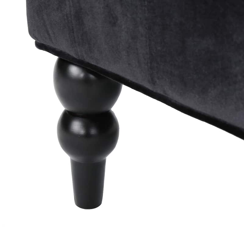 Velvet Button Tufted High Wingback Loveseat Sofa