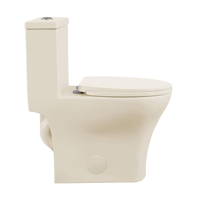 Interlaken Iii One-Piece Round Toilet Vortex Dual-Flush 0.95/1.26 Gpf In Bisque - 25.4" x 13.95" 28.75"