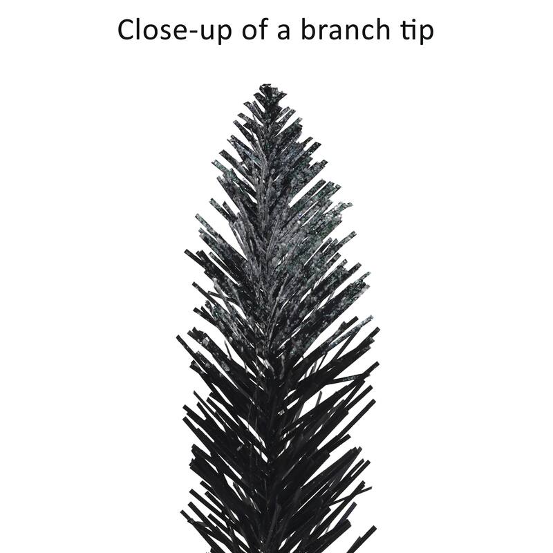 Puleo International 3 ft. Pre-lit Fashion Black Artificial Christmas Tree