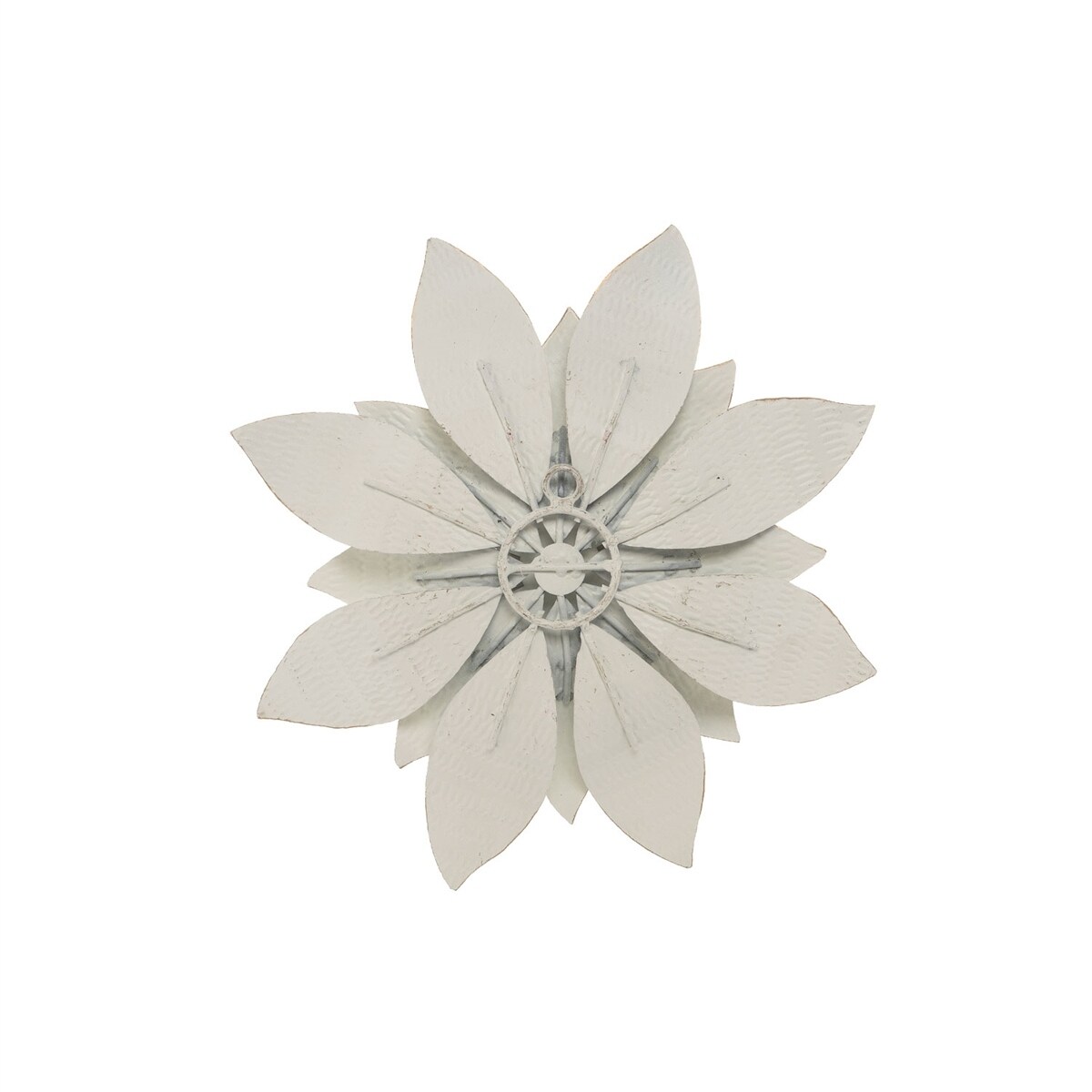 Set of 4 Short Flower Stems White Metal by Foreside Home & Garden