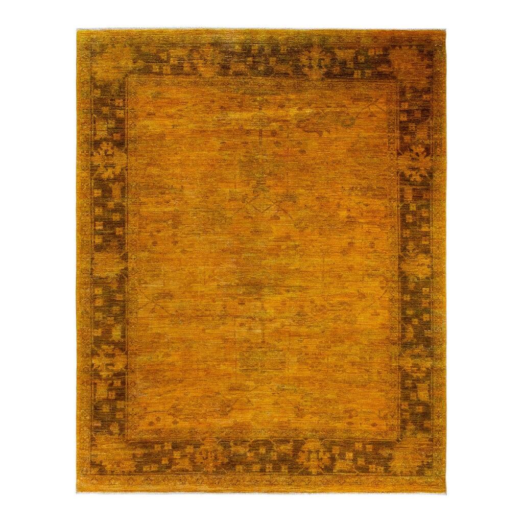 Vibrance, One-of-a-Kind Hand-Knotted Area Rug - Gold, 8' 0" x 9' 7" - 8' 0" x 9' 7"