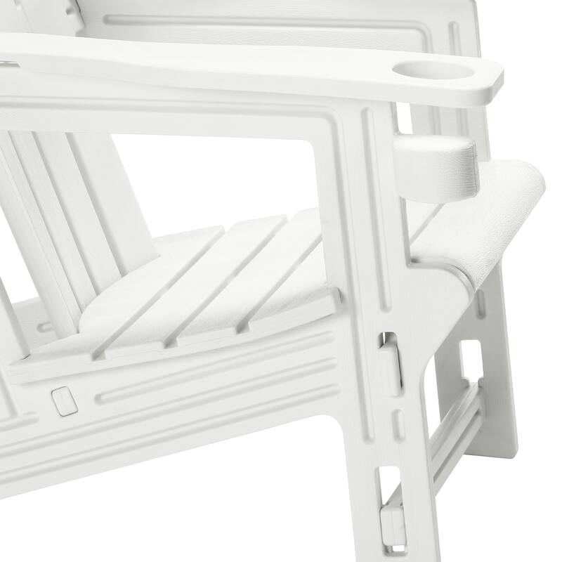 Coastline Outdoor Poly Adirondack Chair with Side Table