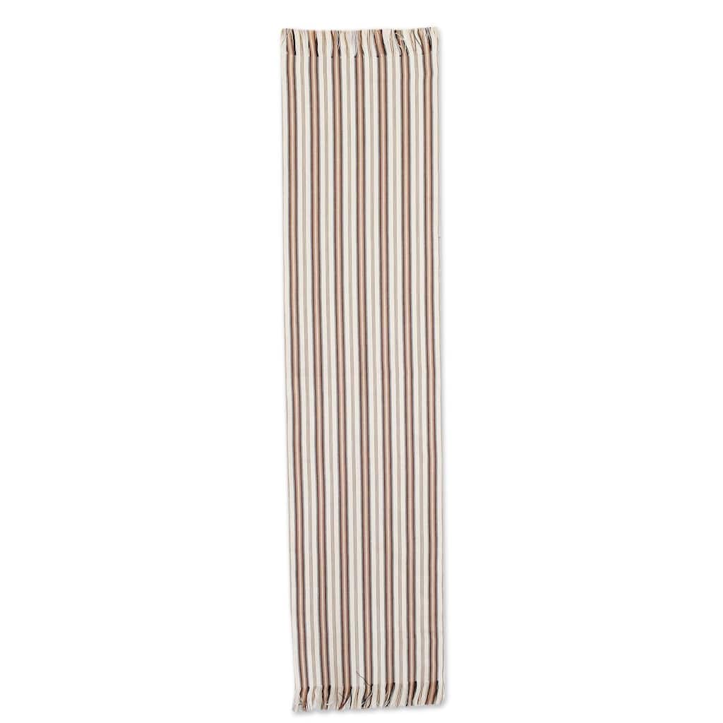 Novica Handmade Nutmeg Stripe Cotton Table Runner
