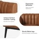 preview thumbnail 25 of 43, Alfons Industrial Leather Chair with Channel Tufting and Metal Leg by HULALA HOME