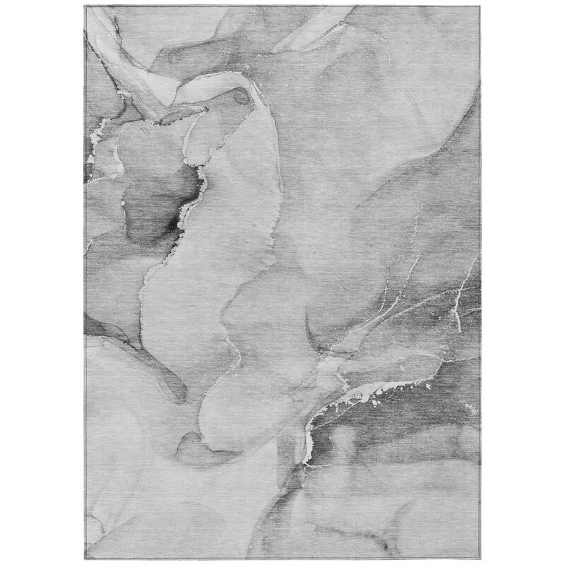 Lalu Artistic Abstract Weather Resistant Classic Meets Modern Outdoor Rug