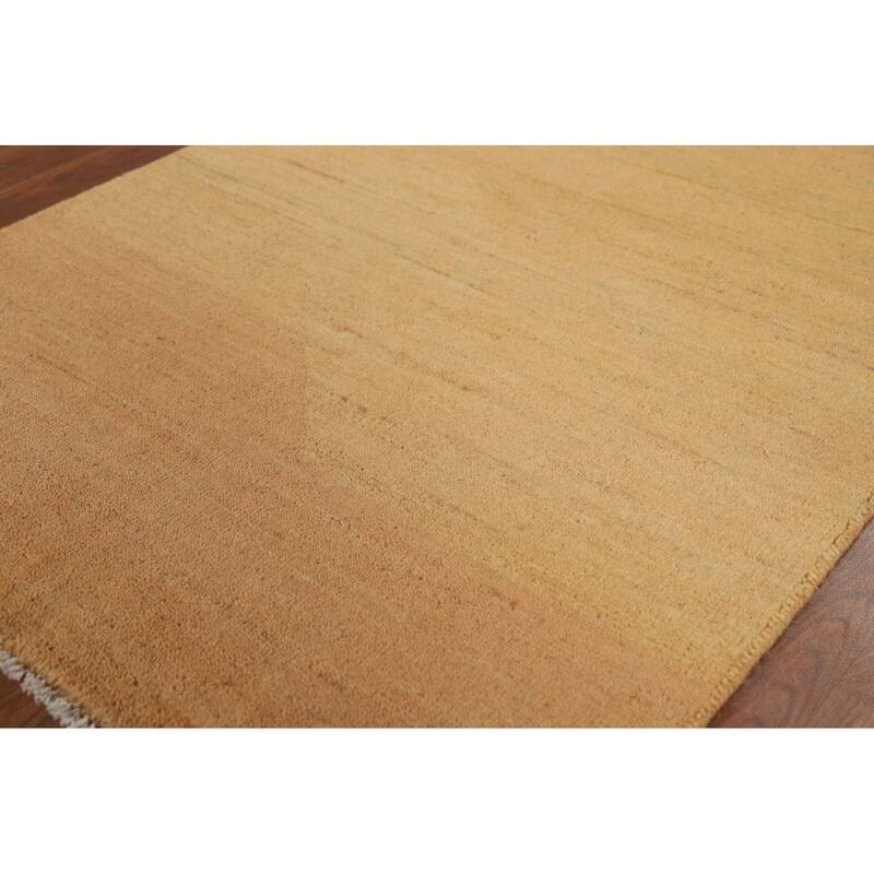 Modern Gabbeh Foyer Rug Handmade Stripe Wool Carpet - 2'7"x 4'1"