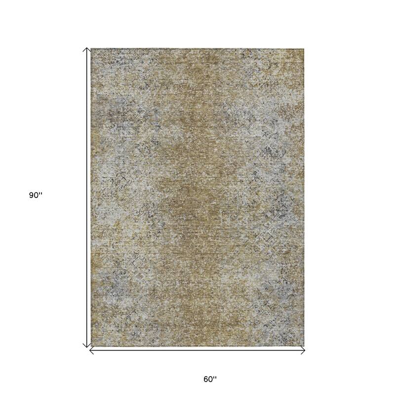 HomeRoots Oriental Transitional Rectangle Outdoor Rug