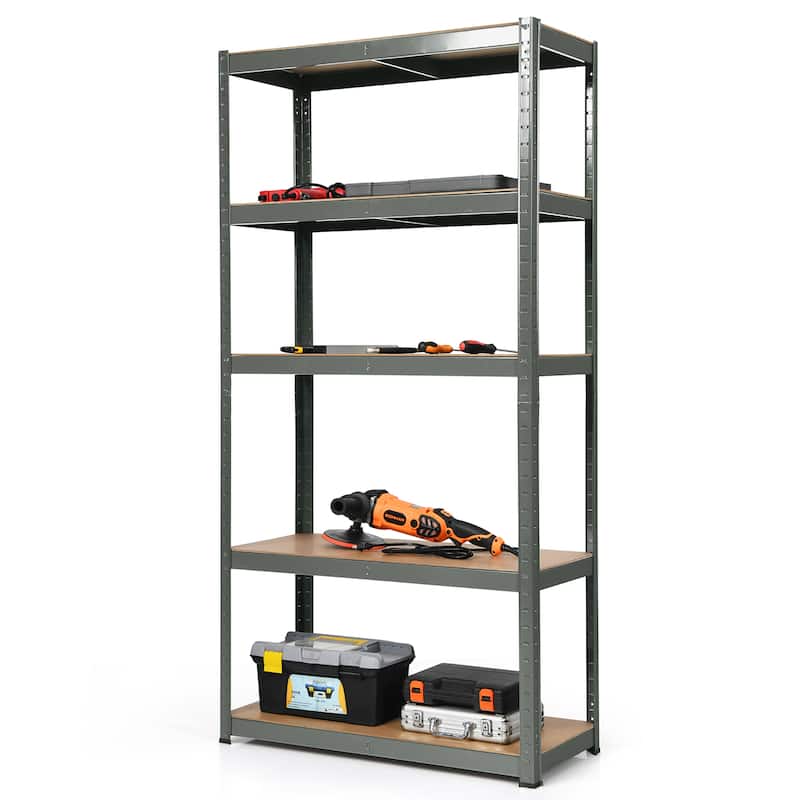 Costway 4PCS 72'' Heavy Duty Storage Shelf Steel Metal Garage Rack 5