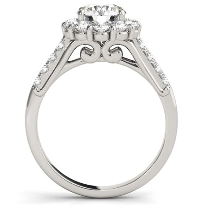 3ct Halo Diamond Engagement Wedding Ring White, Yellow, or Rose Gold Lab Grown